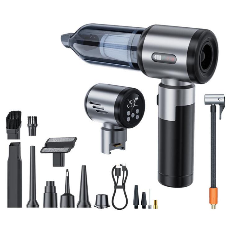 SUITU ZHST-6907D 2 in 1 Smart Brushless Handheld Car Vacuum Cleaner & Tire Inflator — Silver Purple
