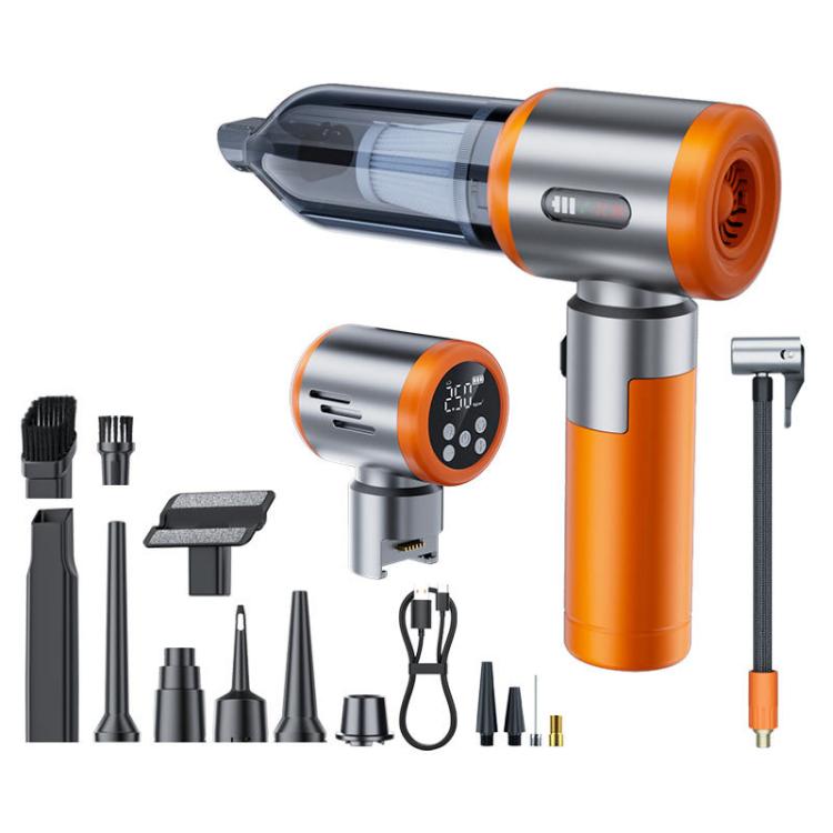 SUITU ZHST-6907D 2 in 1 Smart Brushless Handheld Car Vacuum Cleaner & Tire Inflator — Silver Black