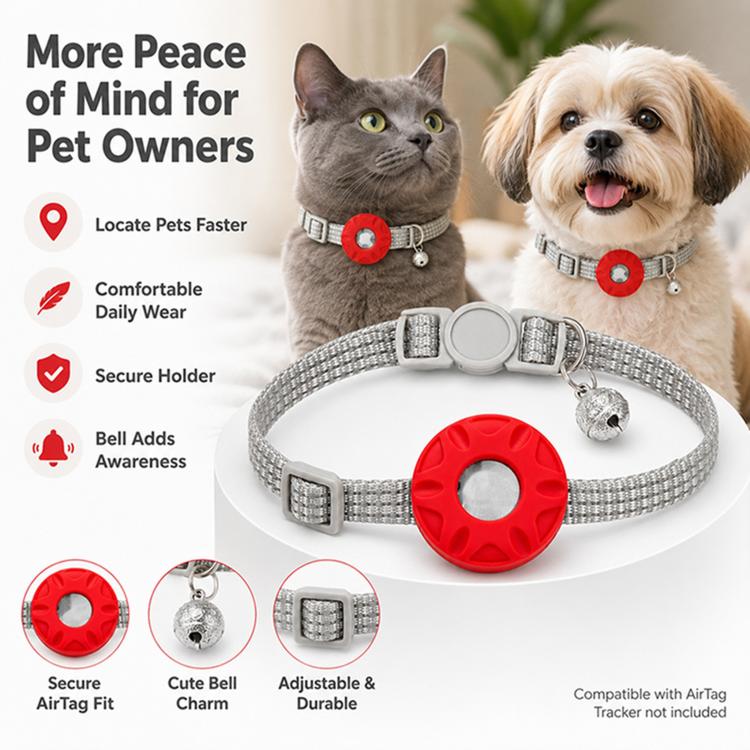 Silicone Anti-lost Tracker Protective Cover With Bell