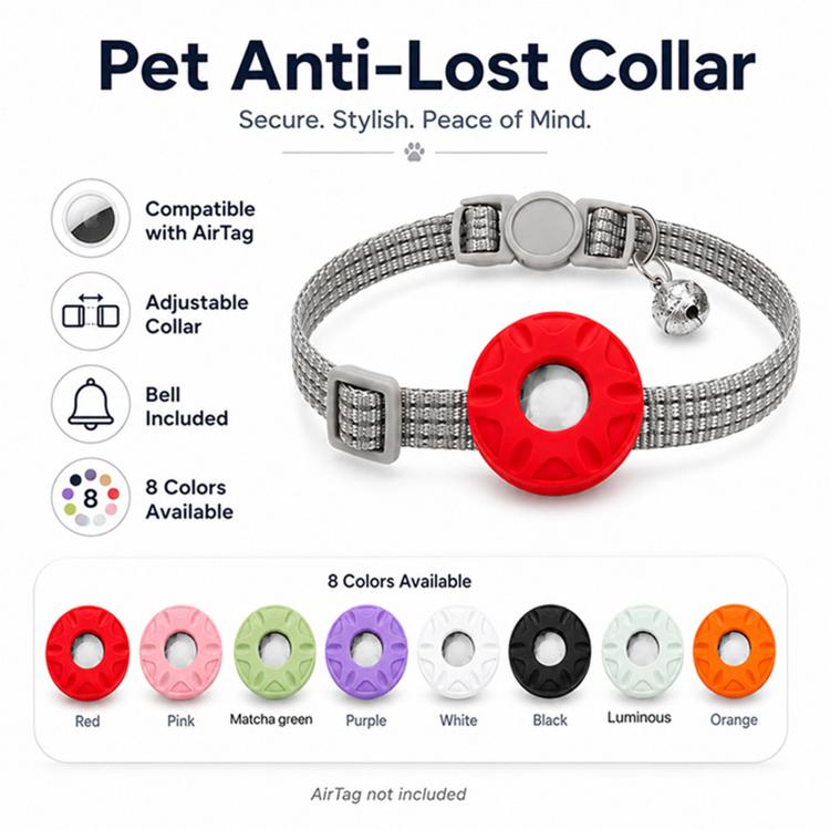 Silicone Anti-lost Tracker Protective Cover With Bell