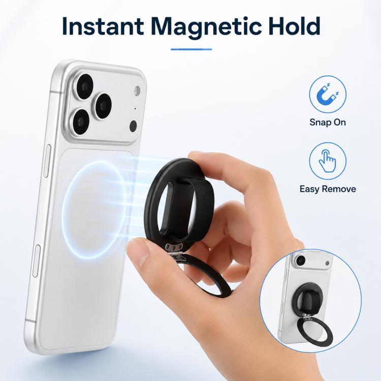 CAS-006 Magnetic Foldable Single Finger Ring Phone Holder