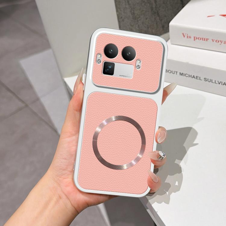 Lambskin Series Magnetic Skin Feel Phone Case — Silver