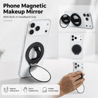 CPS-070 Magnetic Foldable Single Finger Ring Phone Holder with Mirror