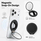 CPS-070 Magnetic Foldable Single Finger Ring Phone Holder with Mirror