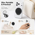 CPS-070 Magnetic Foldable Single Finger Ring Phone Holder with Mirror