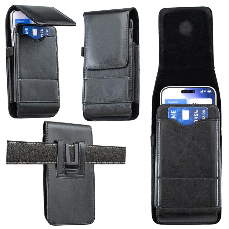 BFB18 Vertical Vegan Leather Phone Waist Bag