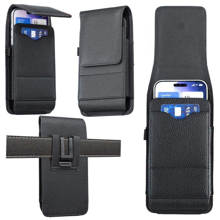 BFB18 Vertical Litchi Texture Vegan Leather Phone Waist Bag — view 11