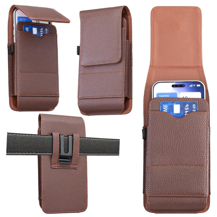 BFB18 Vertical Litchi Texture Vegan Leather Phone Waist Bag — view 14
