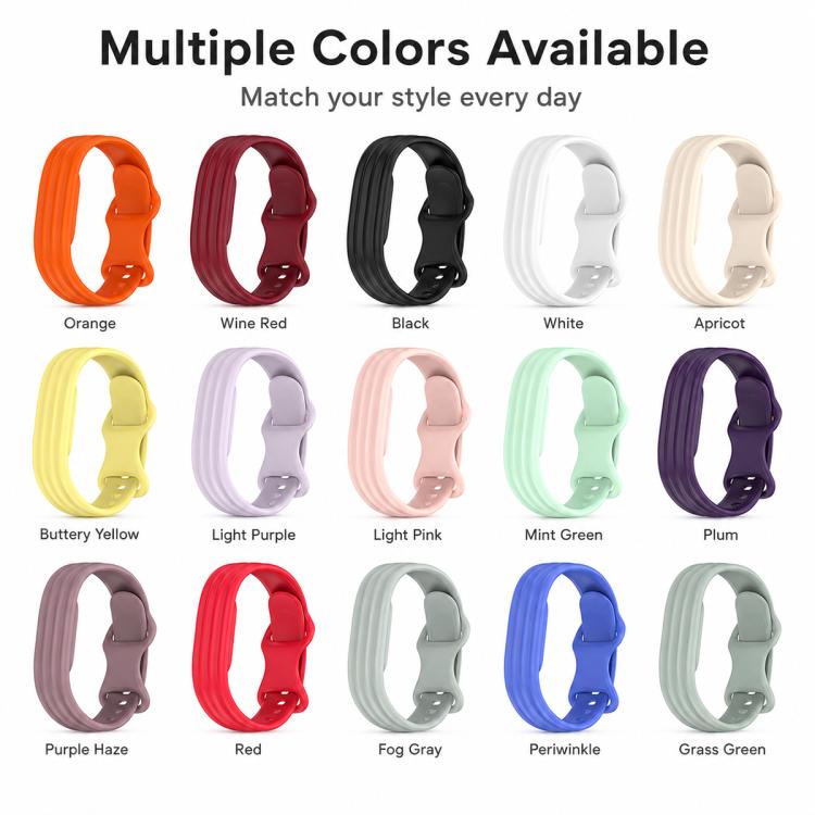 xDfind Integrated Solid Color Butterfly Buckle Silicone Watch Band
