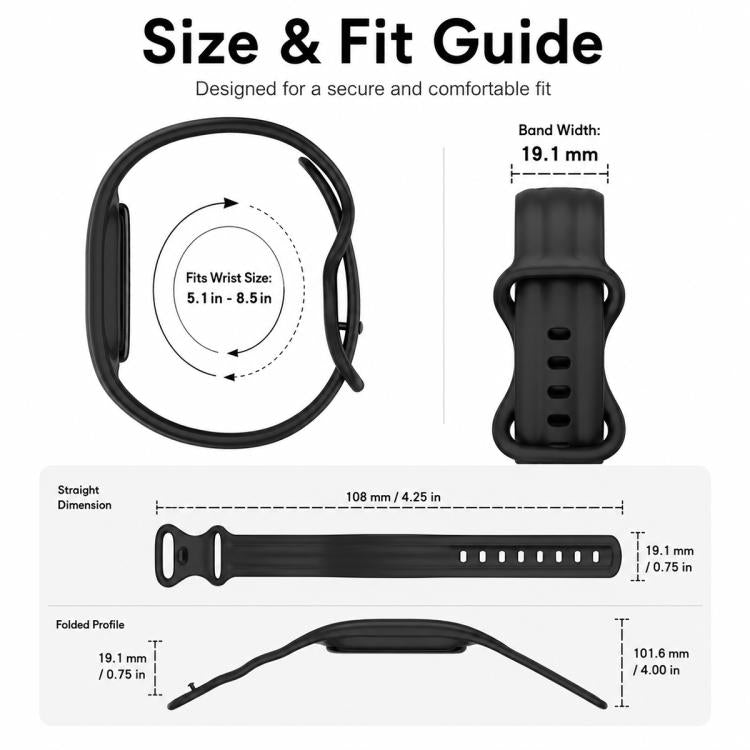 xDfind Integrated Solid Color Butterfly Buckle Silicone Watch Band