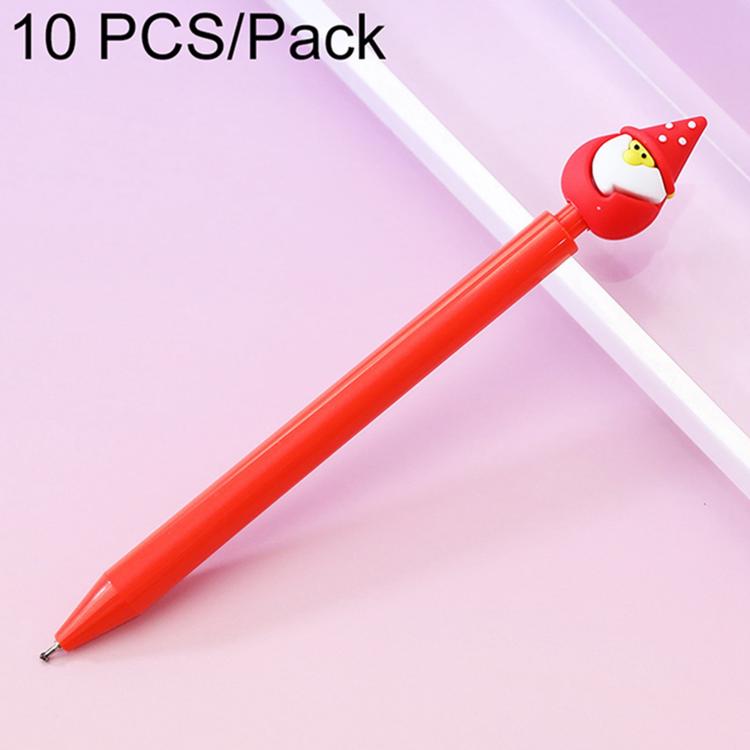 10 PCS/Pack Christmas Stress Relief Retractable Medium-oil Ballpoint Pen
