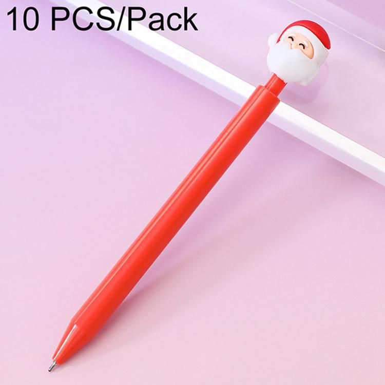 10 PCS/Pack Christmas Stress Relief Retractable Medium-oil Ballpoint Pen — Christmas Topper 2