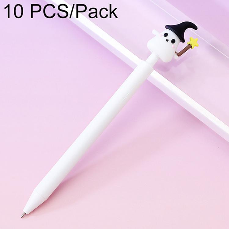 10 PCS/Pack Christmas Stress Relief Retractable Medium-oil Ballpoint Pen — Cartoon Topper 2
