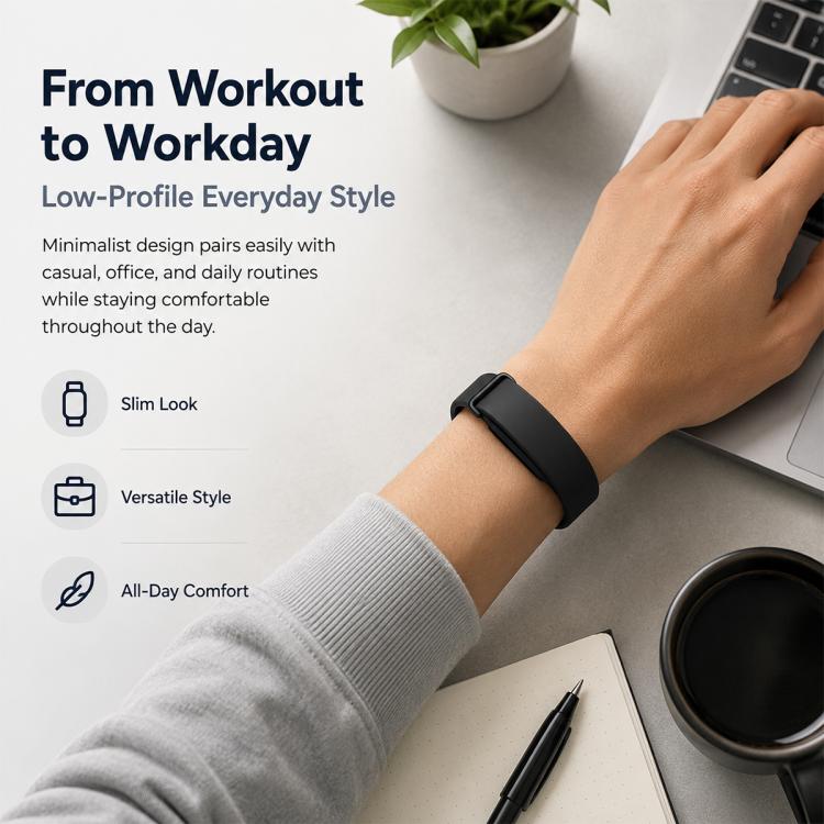 xDfind Solid Color Silicone Loop Watch Band