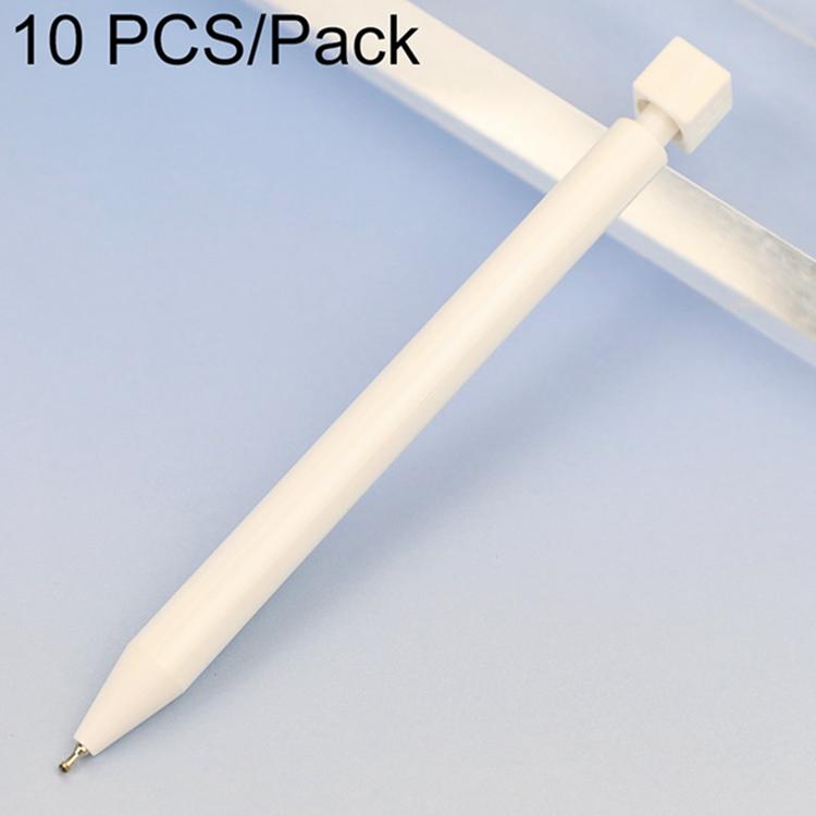 10 PCS/Pack Rotatable Dice Retractable Plastic Medium-oil Ballpoint Pen