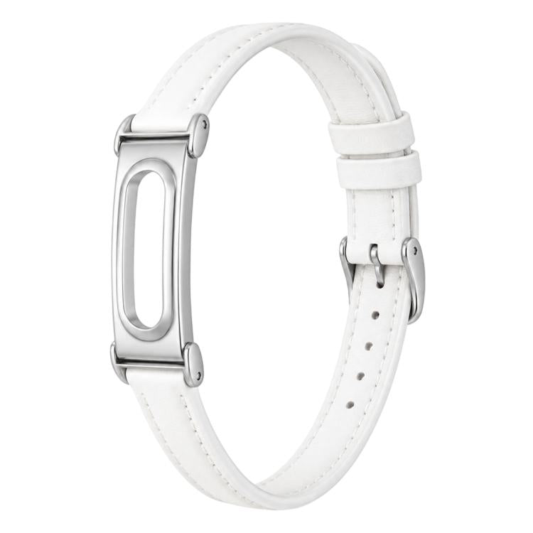 xDfind Integrated Metal Case Slim Waist Female PU Leather Watch Band