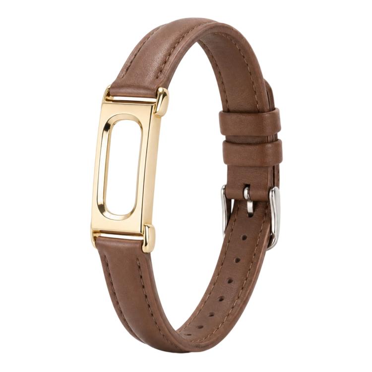 xDfind Integrated Metal Case Slim Waist Female PU Leather Watch Band