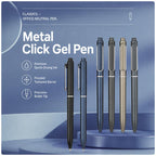 10 PCS/Pack Retractable 0.5mm Bullet Tip Signature Gel Pen