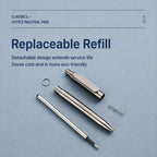 10 PCS/Pack Retractable 0.5mm Bullet Tip Signature Gel Pen