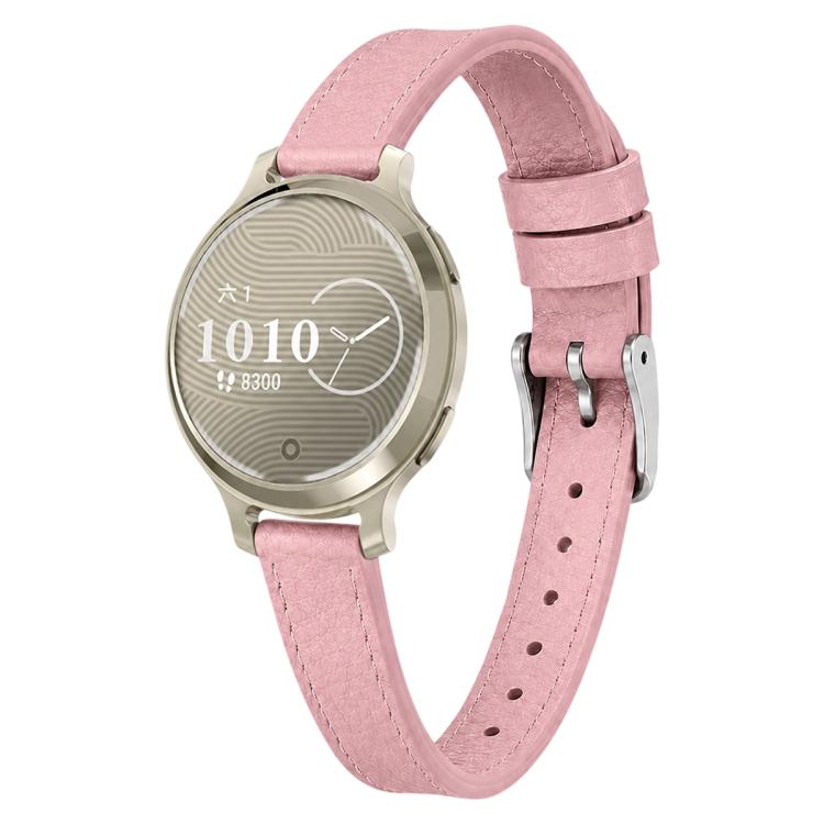 xDfind Universal Straight Lug Ends Litchi Texture Loop Buckle Vegan Leather Watch Band