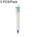 5 PCS/Pack 1.0mm Bullet Tip Six-colors Retractable Ballpoint Pen