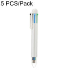 5 PCS/Pack 1.0mm Bullet Tip Six-colors Retractable Ballpoint Pen
