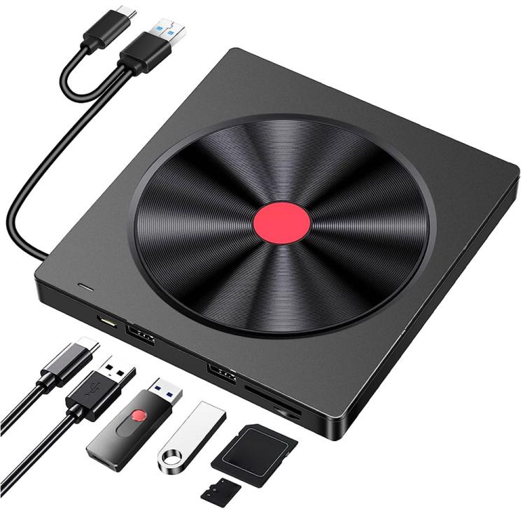 CD Burner External Optical Drive for Laptops