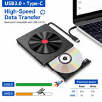 CD Burner External Optical Drive for Laptops