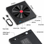 CD Burner External Optical Drive for Laptops