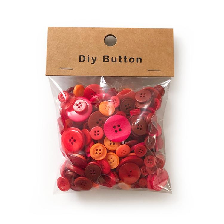 150g/Pack Mixed Sizes Colorful Round Resin Buttons DIY Craft Kit for Children, 250-350 Pieces/Pack — Black White Series