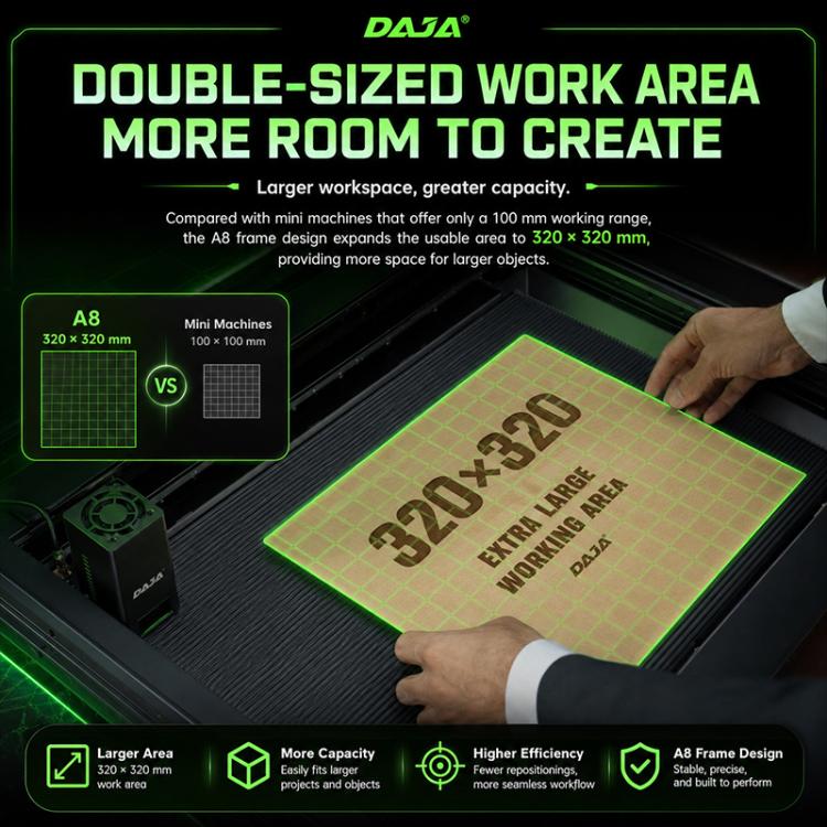 DAJA A8 20W Enclosed Laser Engraving Machine