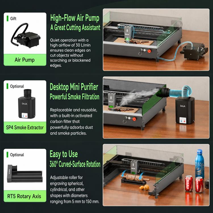 DAJA A8 20W Enclosed Laser Engraving Machine