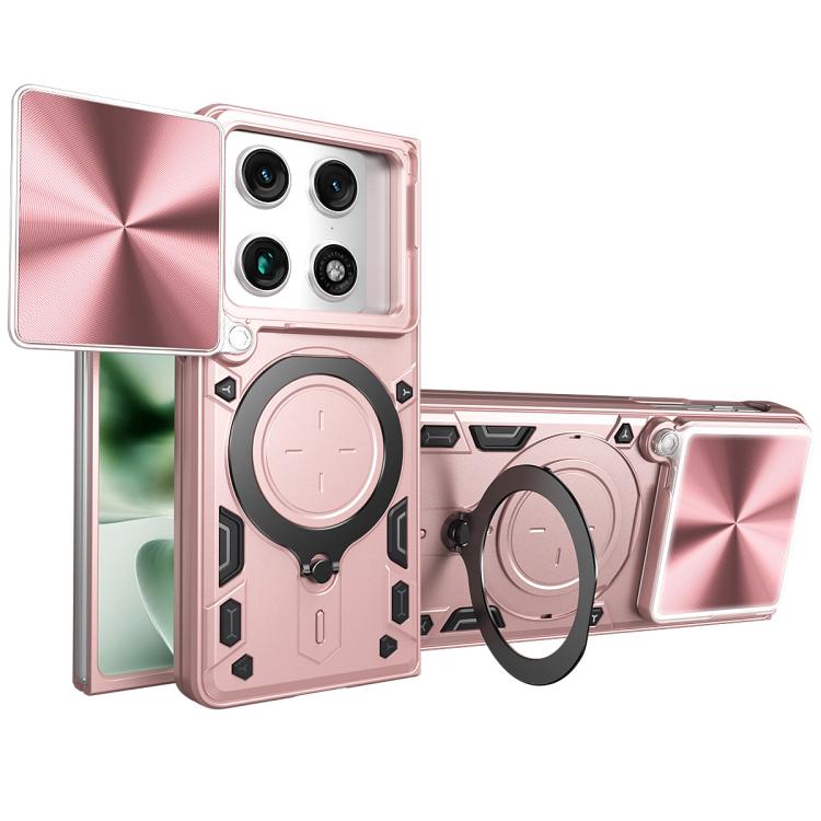 CD Texture Sliding Camshield Magnetic Holder Phone Case