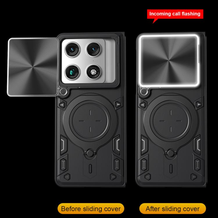 CD Texture Sliding Camshield Magnetic Holder Phone Case