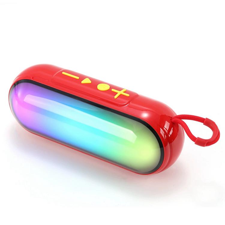 T&G TG-792 Portable Wireless 3D Stereo Subwoofer Bluetooth Speaker, Supports FM/TF Card/USB/LED Atmosphere Light — Black