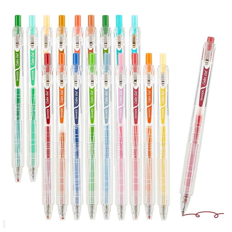 SHANDS Retractable Colored Gel Pens Quick Dry Fine Point Pens for Journal Drawing