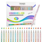 SHANDS Retractable Colored Gel Pens Quick Dry Fine Point Pens for Journal Drawing