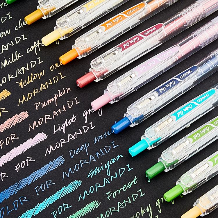 SHANDS Retractable Colored Gel Pens Quick Dry Fine Point Pens for Journal Drawing