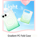 Macaron Gradient Magnetic PC Foldable Phone Case