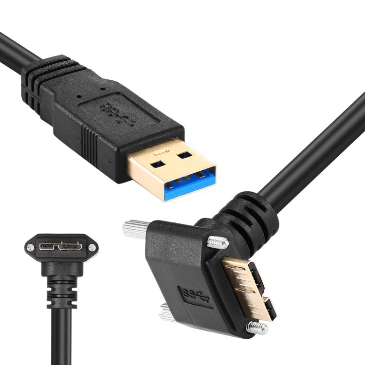 USB 3.0 Male to Micro-B Data Cable — Upward Bend