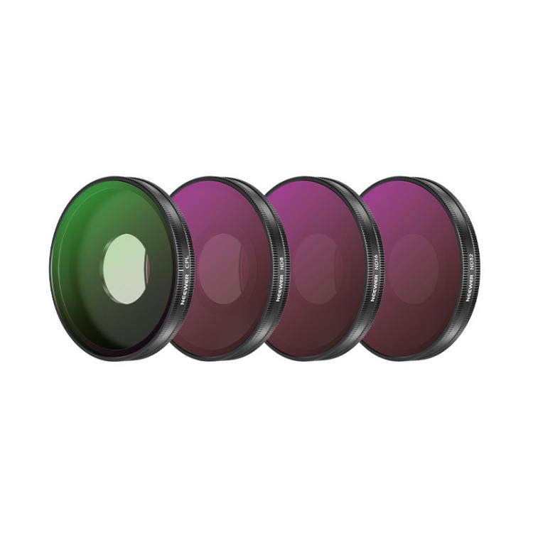 For DJI Osmo Action 6 / 5 Pro / 4 NEEWER Camera Lens Filter — 4 in 1 ND8-64PL