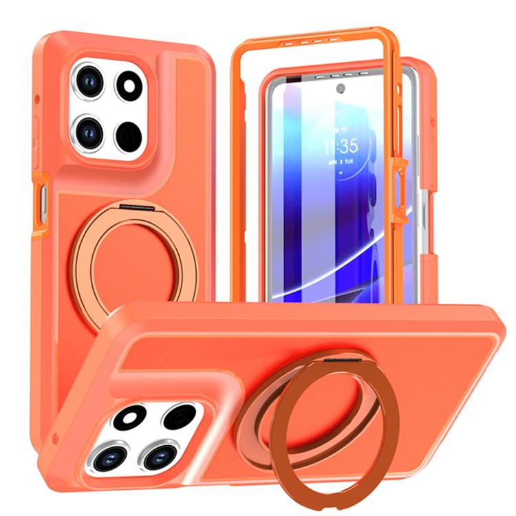 Silicone Magnetic Anti-drop Protective Phone Case with 360 Rotating Holder