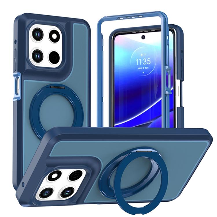 Silicone Magnetic Anti-drop Protective Phone Case with 360 Rotating Holder
