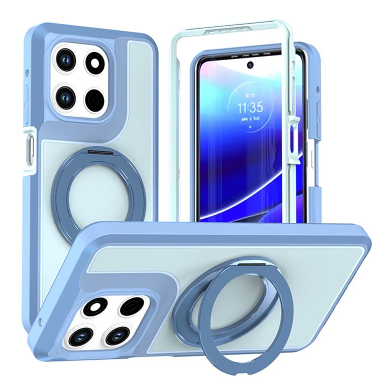 Silicone Magnetic Anti-drop Protective Phone Case with 360 Rotating Holder