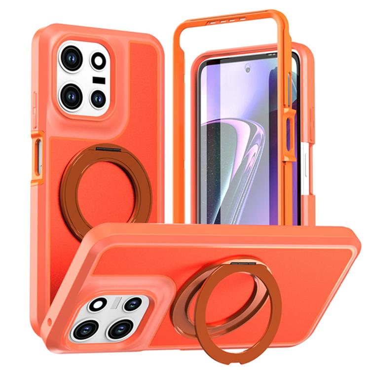 Silicone Magnetic Anti-drop Protective Phone Case with 360 Rotating Holder