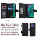 Multi-Card Wallet RFID Leather Phone Case — Black