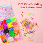 Rainbow Rubber Bands DIY Craft Bracelet Making Kit, 2500 PCS/Box 40-grid — view 5
