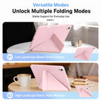 XDcase Y-fold Holder Silicone Back Cover Smart Tablet Leather Case with Pen Slot — view 17
