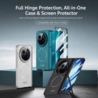 GKK Integrated Magnetic Folding Hinge Full Coverage Phone Case with Side Cover Holder
