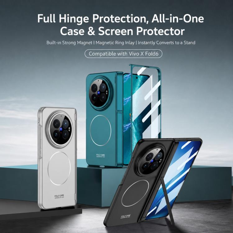 GKK Integrated Magnetic Folding Hinge Full Coverage Phone Case with Side Cover Holder